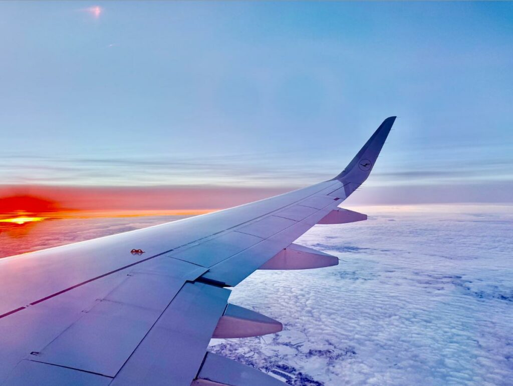 View on the airplane - dental treatment abroad